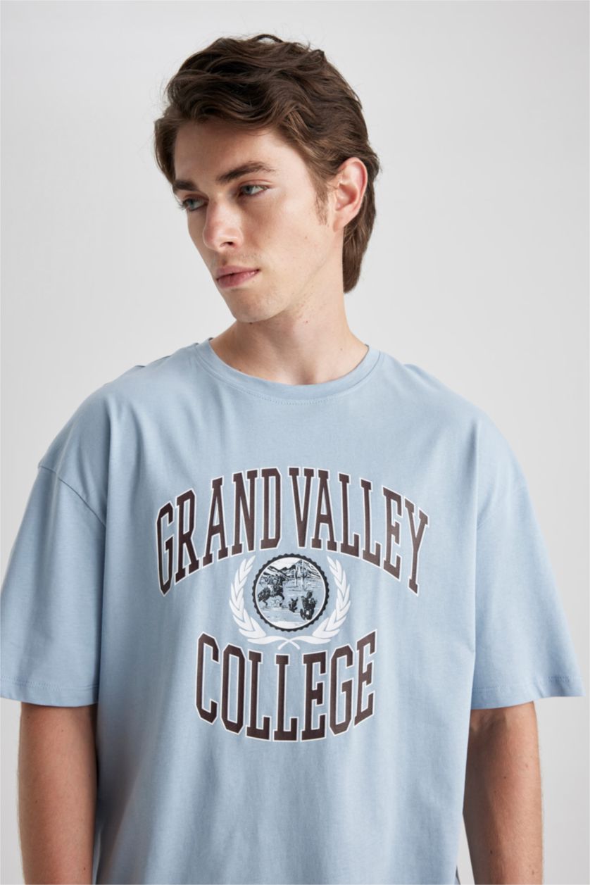 رجال أزرق Comfort Fit Short Sleeve T-Shirt
