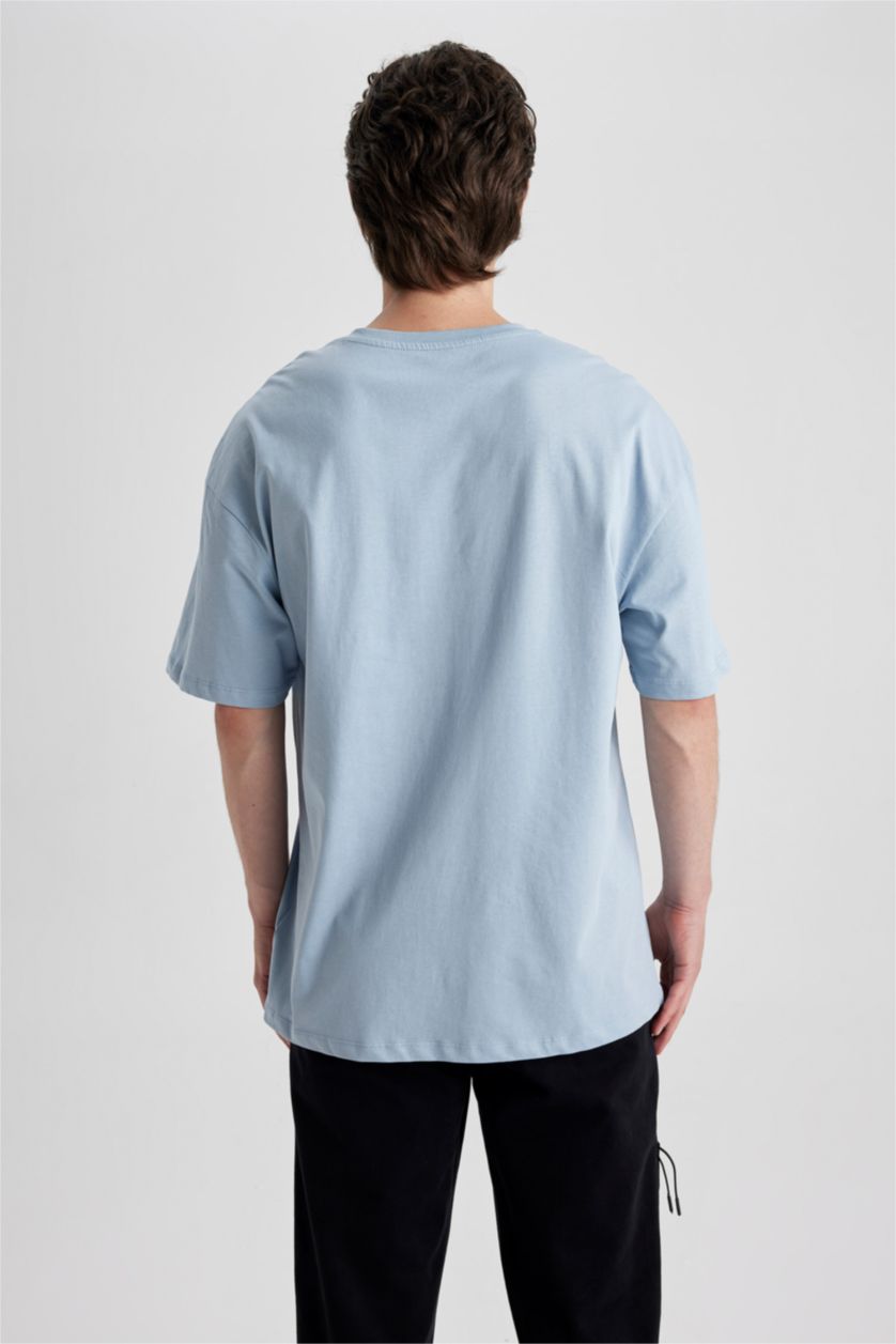 رجال أزرق Comfort Fit Short Sleeve T-Shirt