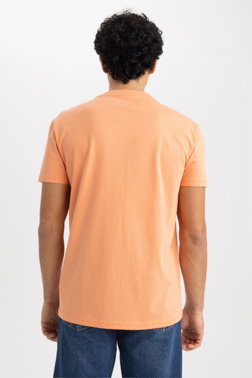 MAN Orange Regular Fit Crew Neck T-Shirt
