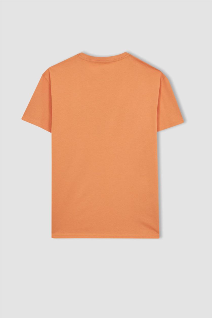 MAN Orange Regular Fit Crew Neck T-Shirt