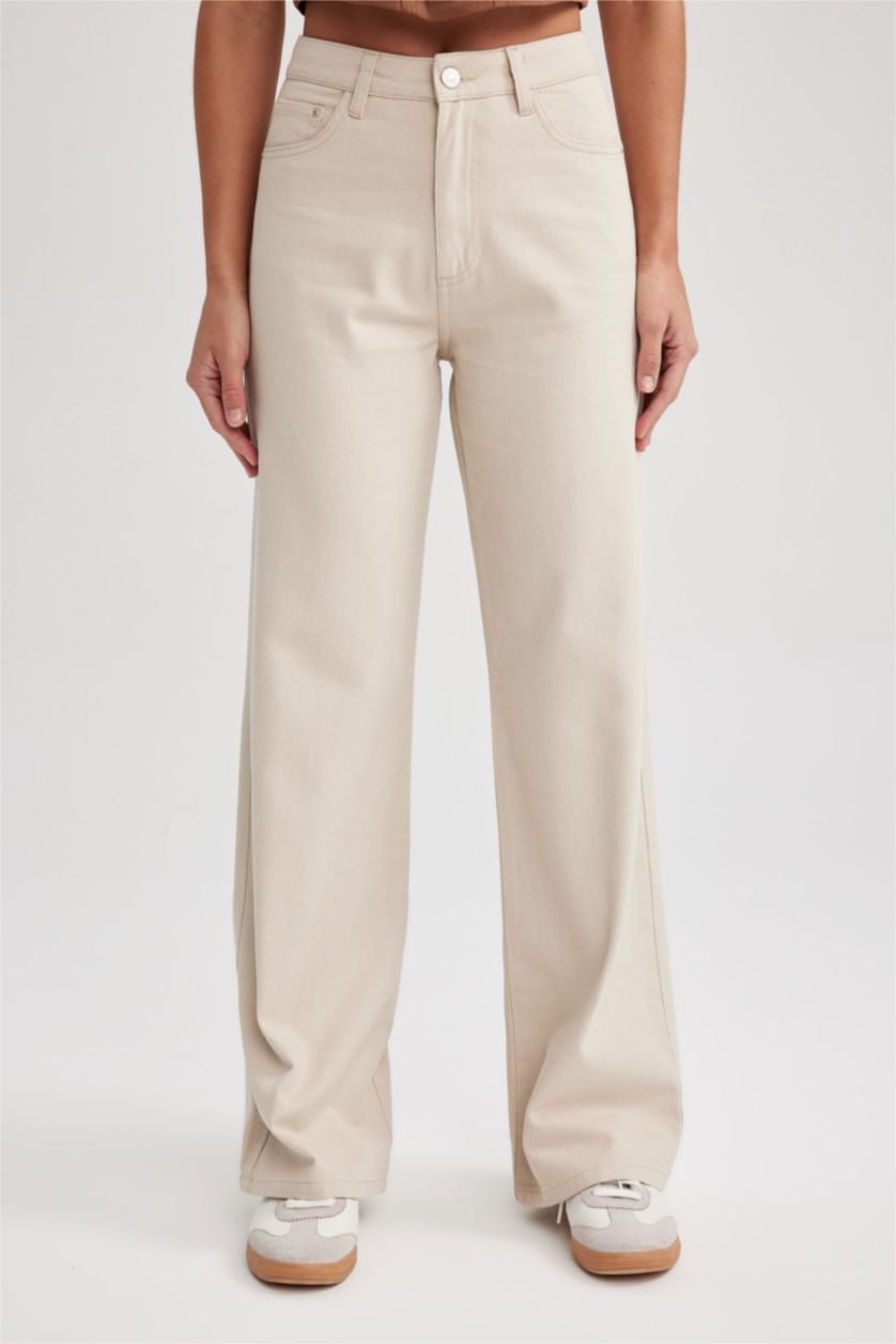 Woman Stone High Waist Wide Leg Trousers