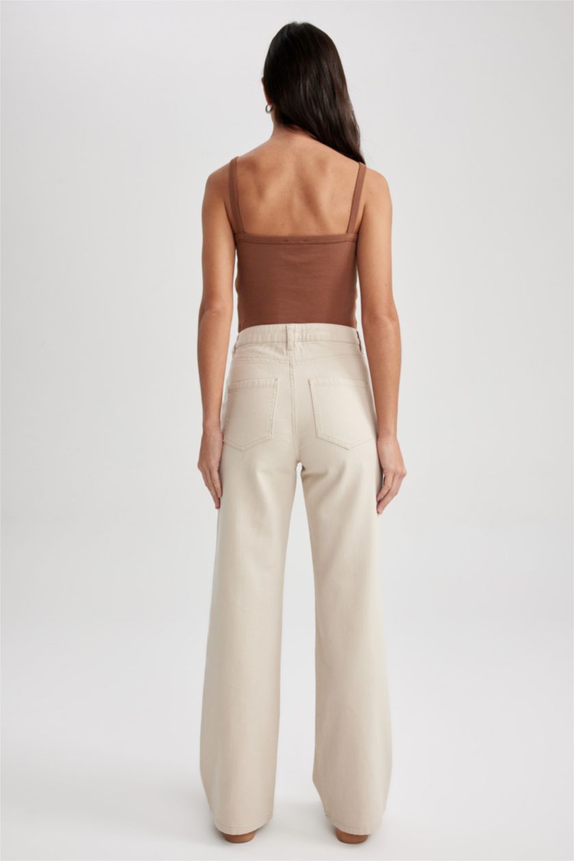 Woman Stone High Waist Wide Leg Trousers