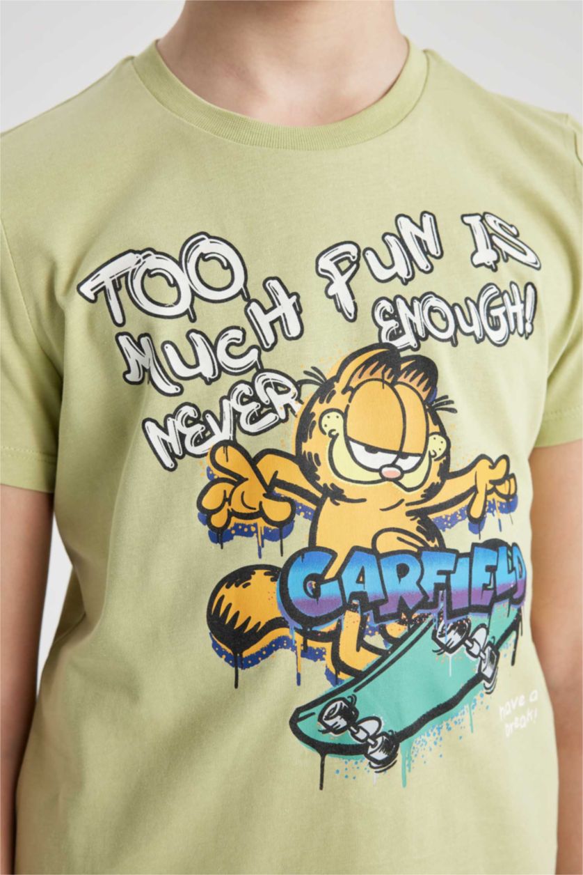 BOYS & TEENS Light Green 2 piece Regular Fit Garfield Knitted Pyjamas