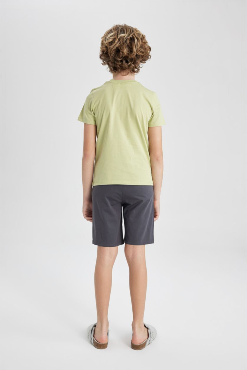 BOYS & TEENS Light Green 2 piece Regular Fit Garfield Knitted Pyjamas