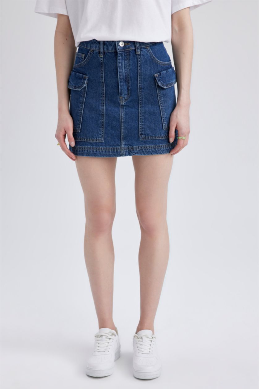 FEMME Bleu Jupe Jean