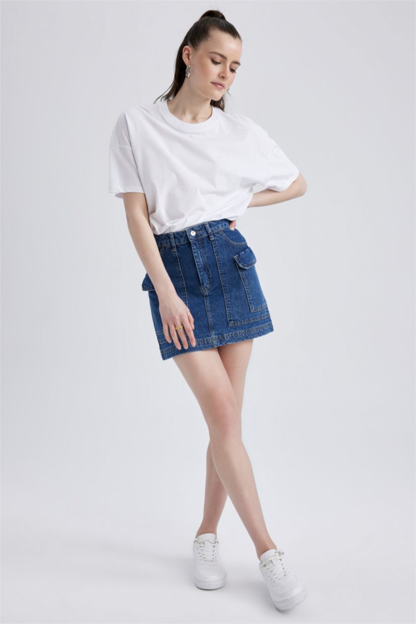 FEMME Bleu Jupe Jean