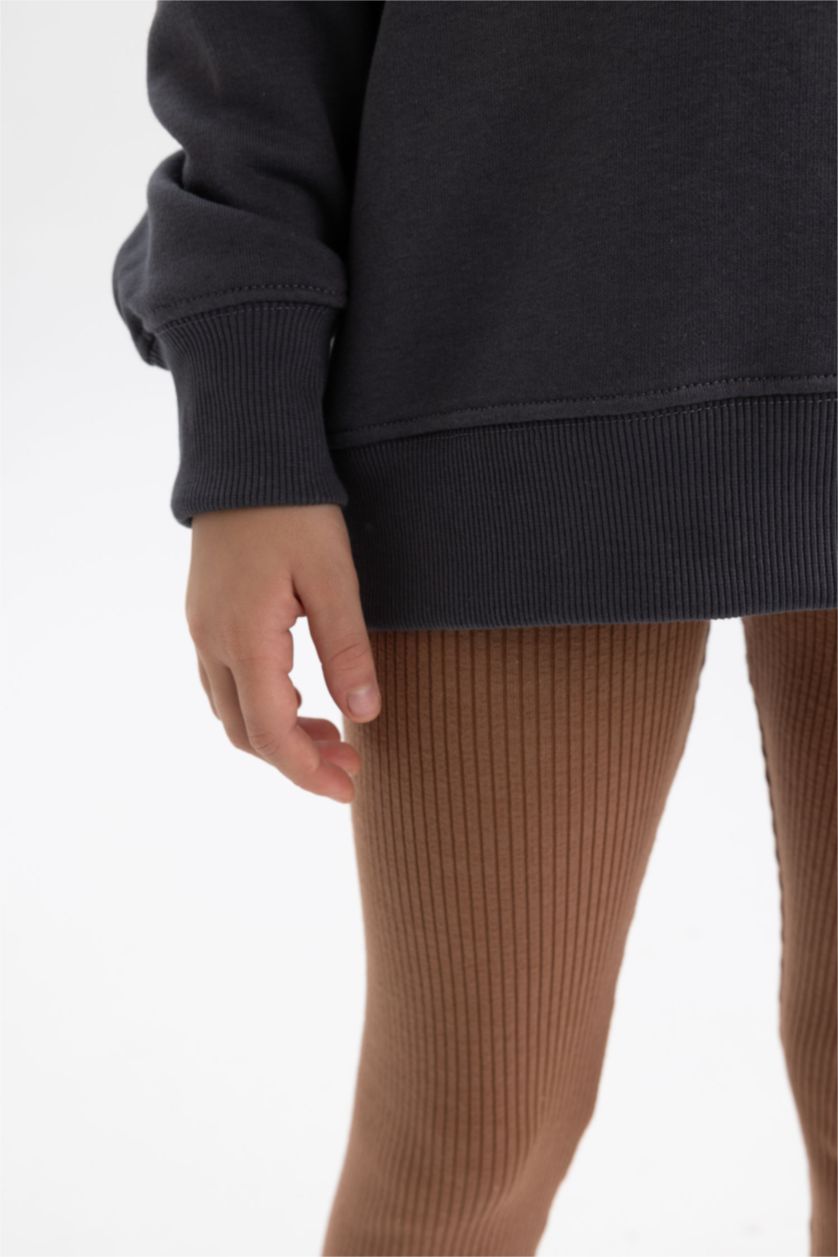 GIRLS & TEENS Anthracite Girl Crew Neck Sweatshirt