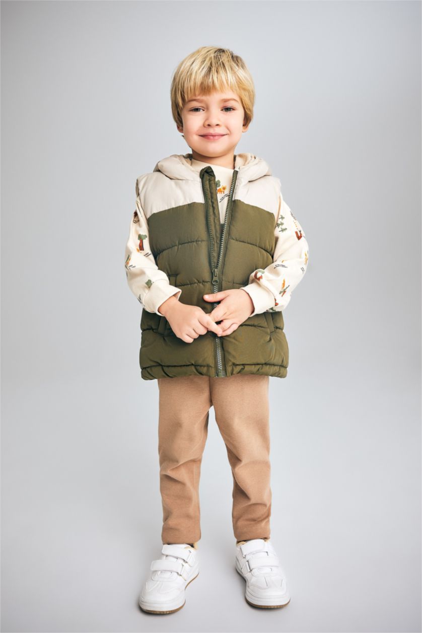 BÉBÉ GARÇON Kaki Veste Coupe Régulière Pour BéBé Garçon