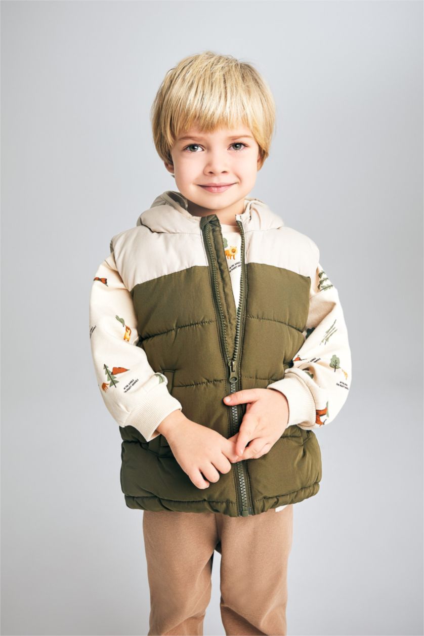 BÉBÉ GARÇON Kaki Veste Coupe Régulière Pour BéBé Garçon