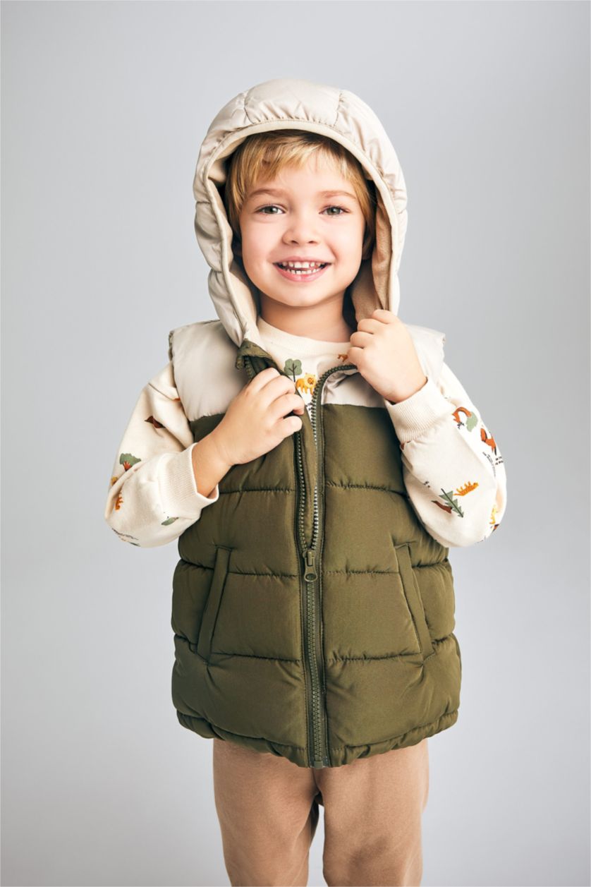BÉBÉ GARÇON Kaki Veste Coupe Régulière Pour BéBé Garçon