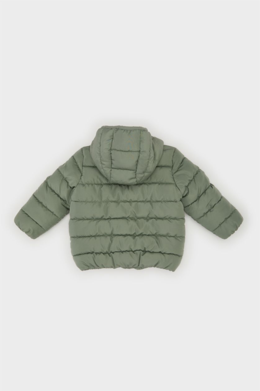 Baby Boy Light Green Baby Boy Waterproof Hooded Taffeta Puffer Jacket