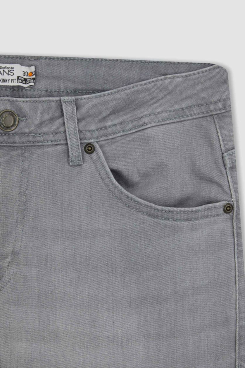 رجالي رمادي فاتح بنطلون جينز سوبر سكيني فيت