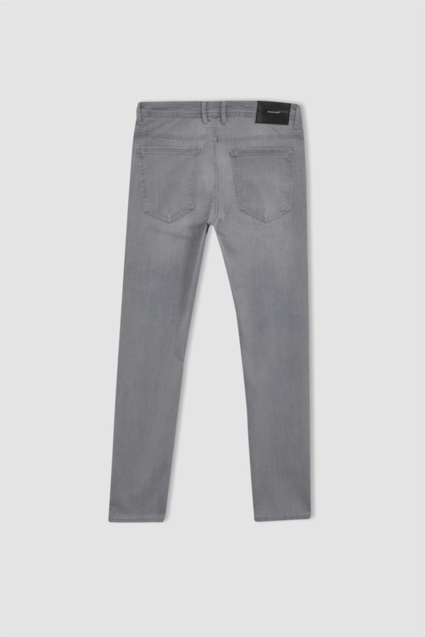 رجالي رمادي فاتح بنطلون جينز سوبر سكيني فيت