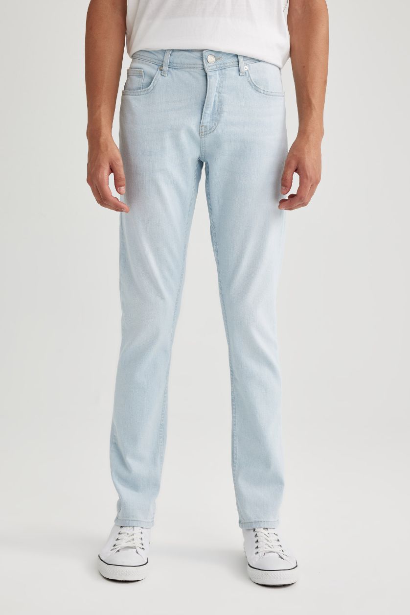 HOMME Bleu Pantalon Jean CARLO - Coupe skinny en denim Ourlet étroit