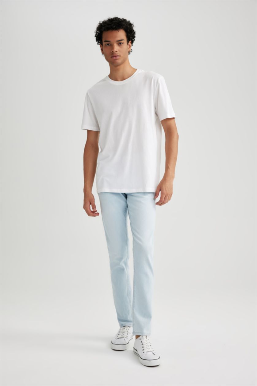 HOMME Bleu Pantalon Jean CARLO - Coupe skinny en denim Ourlet étroit