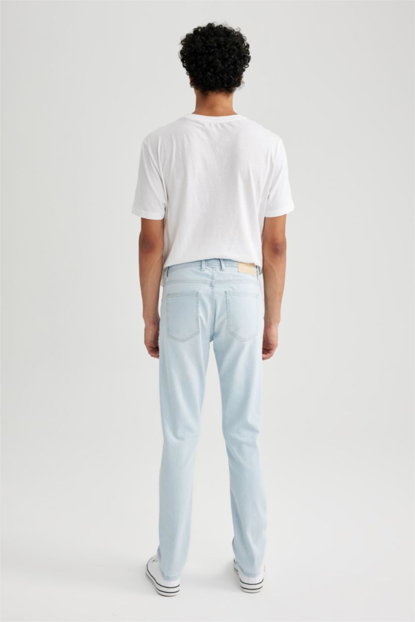 HOMME Bleu Pantalon Jean CARLO - Coupe skinny en denim Ourlet étroit