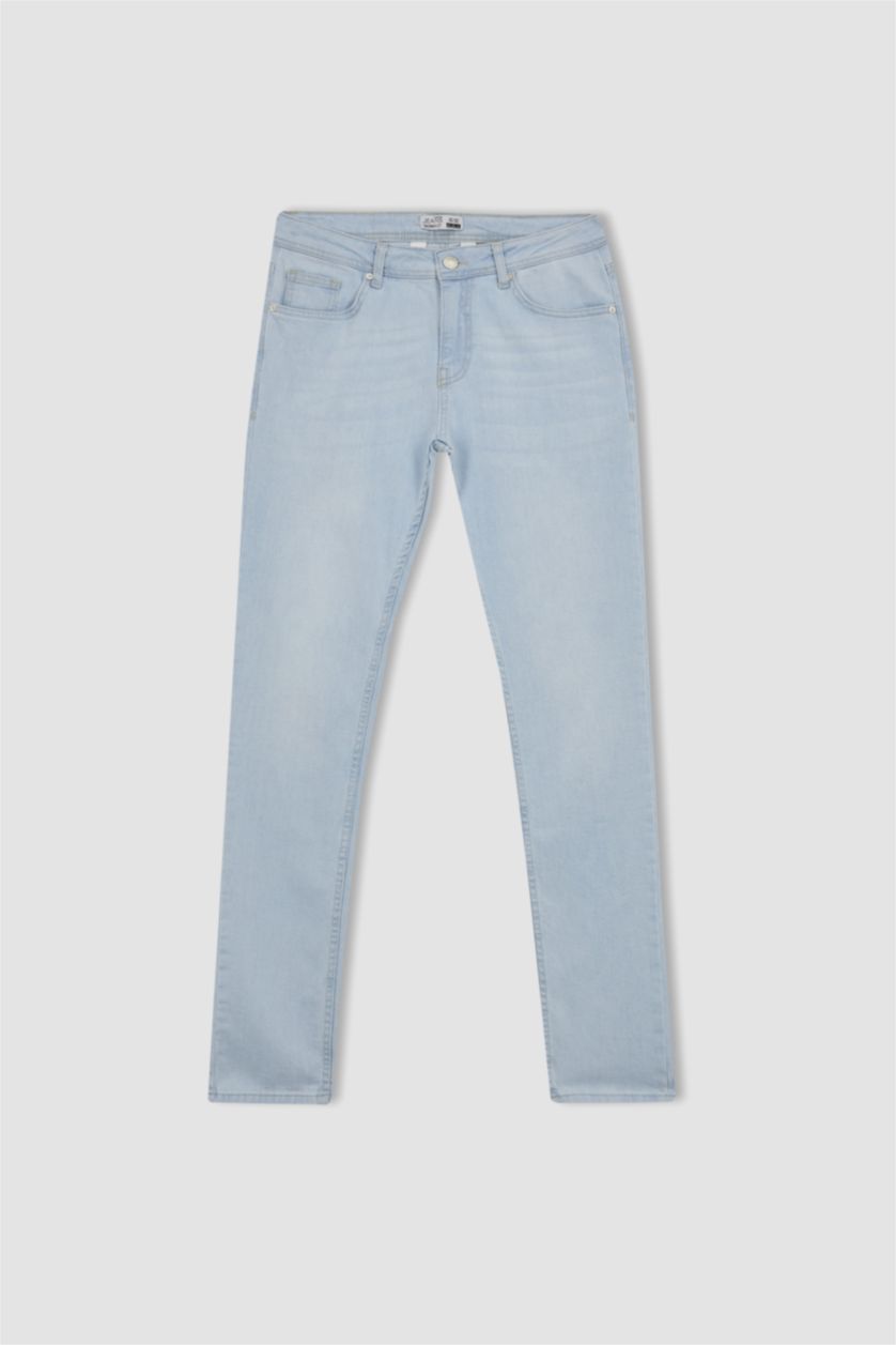 HOMME Bleu Pantalon Jean CARLO - Coupe skinny en denim Ourlet étroit
