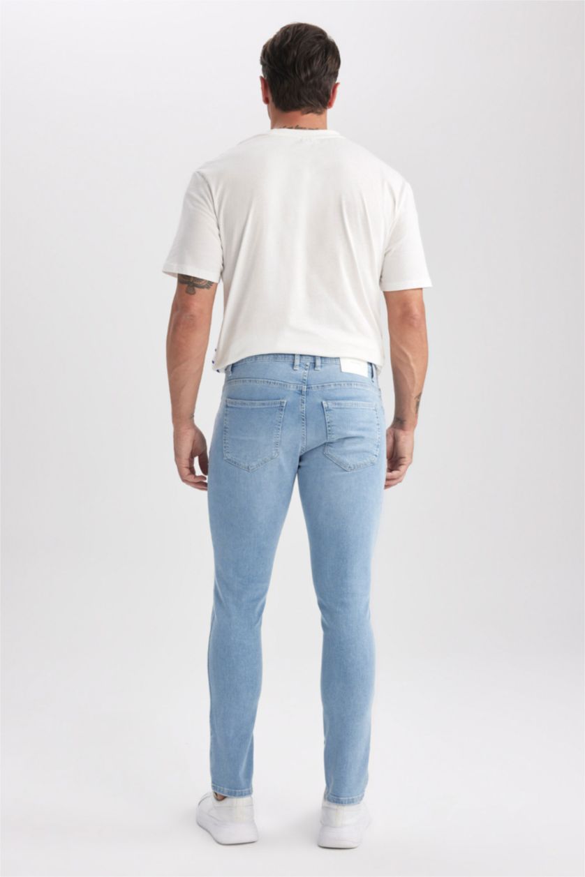 HOMME BLEU Clair Pantalon Jean CARLO - Coupe skinny en denim Ourlet étroit