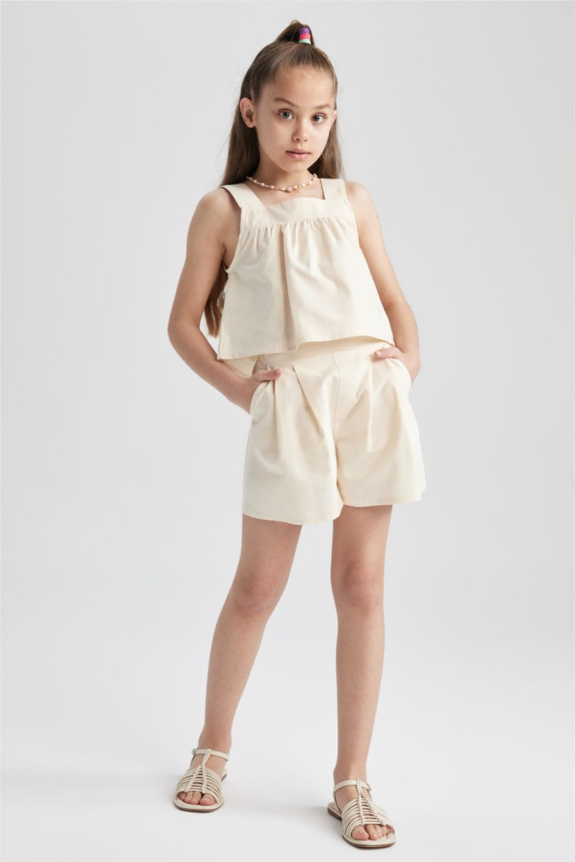 FILLES Beige Ensemble Tissé 2 Fille