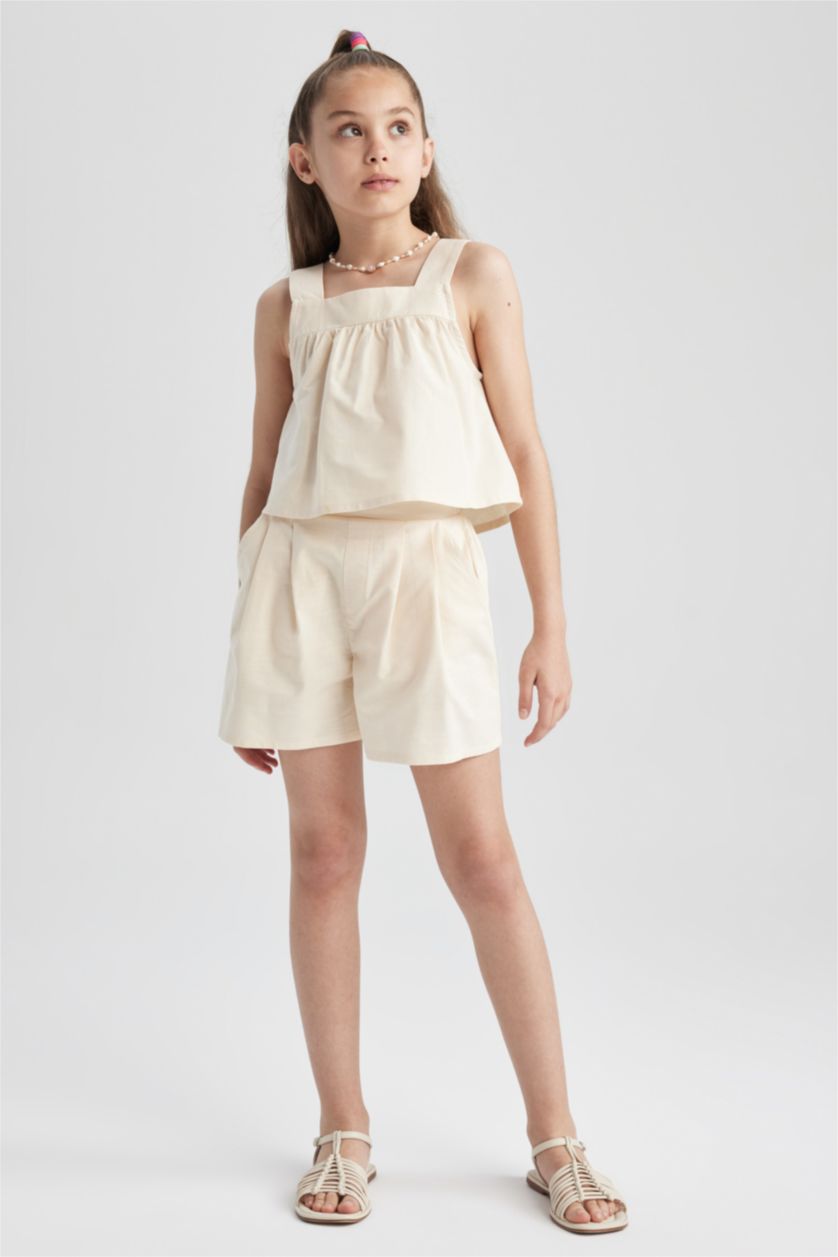 FILLES Beige Ensemble Tissé 2 Fille