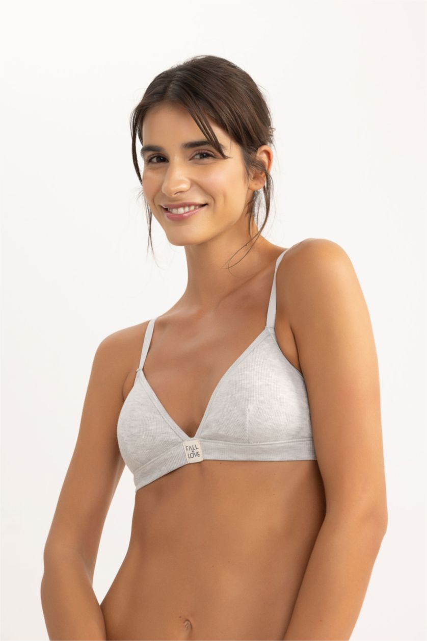 حريمي ميلانج رمادي حمالة صدر برا ببطانة قابلة للازالة من Fall In Love