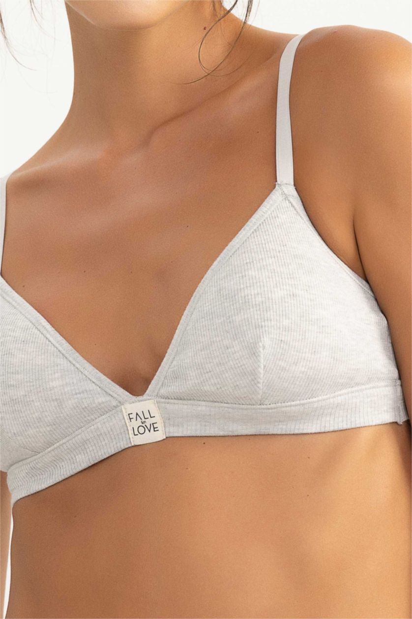 حريمي ميلانج رمادي حمالة صدر برا ببطانة قابلة للازالة من Fall In Love