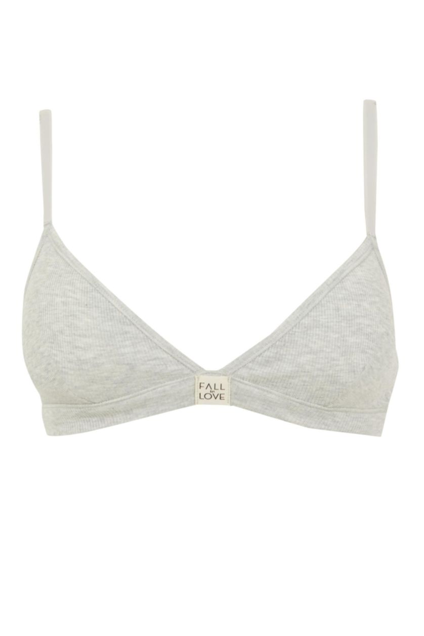 حريمي ميلانج رمادي حمالة صدر برا ببطانة قابلة للازالة من Fall In Love