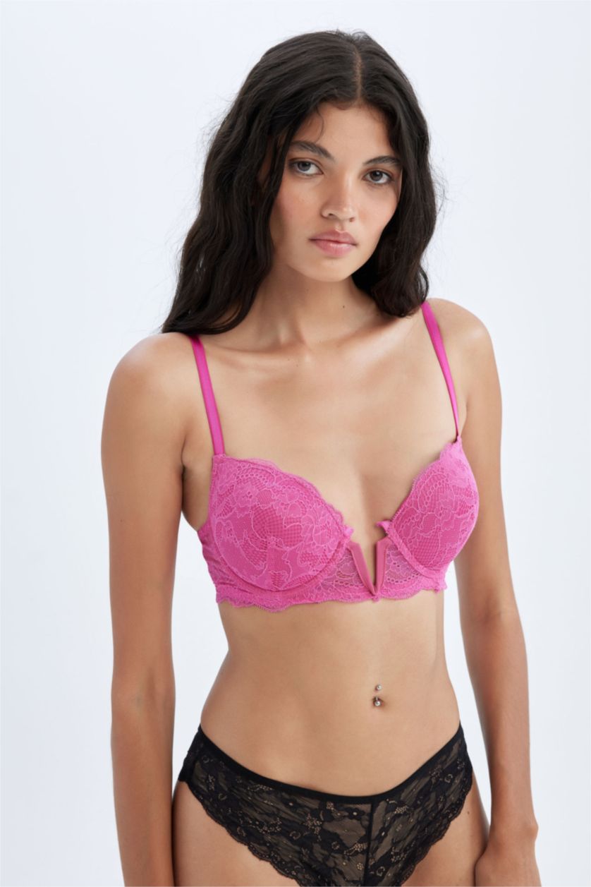 FEMME Rose Dentelle Soutien-Gorge De Fall In Love