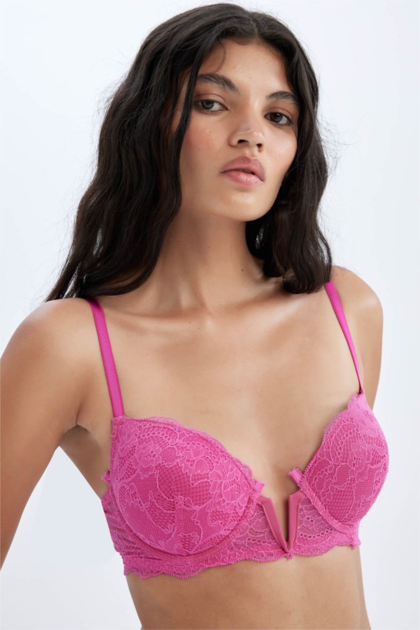 FEMME Rose Dentelle Soutien-Gorge De Fall In Love