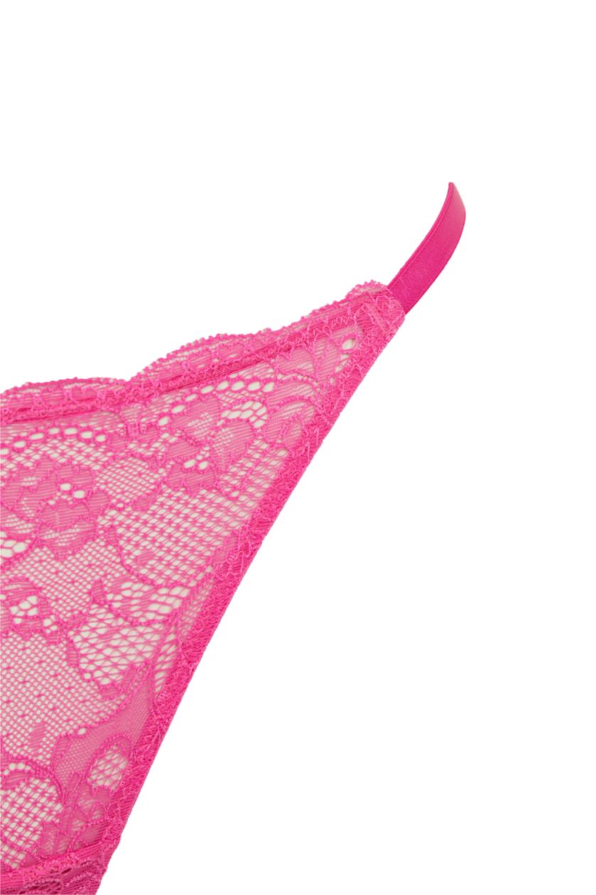 WOMAN Dark Pink Lace Slip Panty