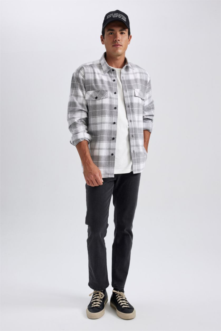 HOMME Anthracite Pantalon Jean SERGIO - Coupe régulière Ourlet régulier