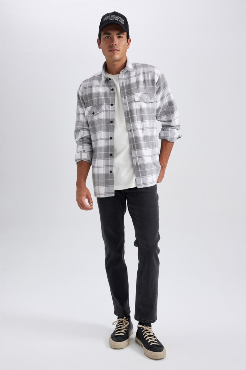 HOMME Anthracite Pantalon Jean SERGIO - Coupe régulière Ourlet régulier