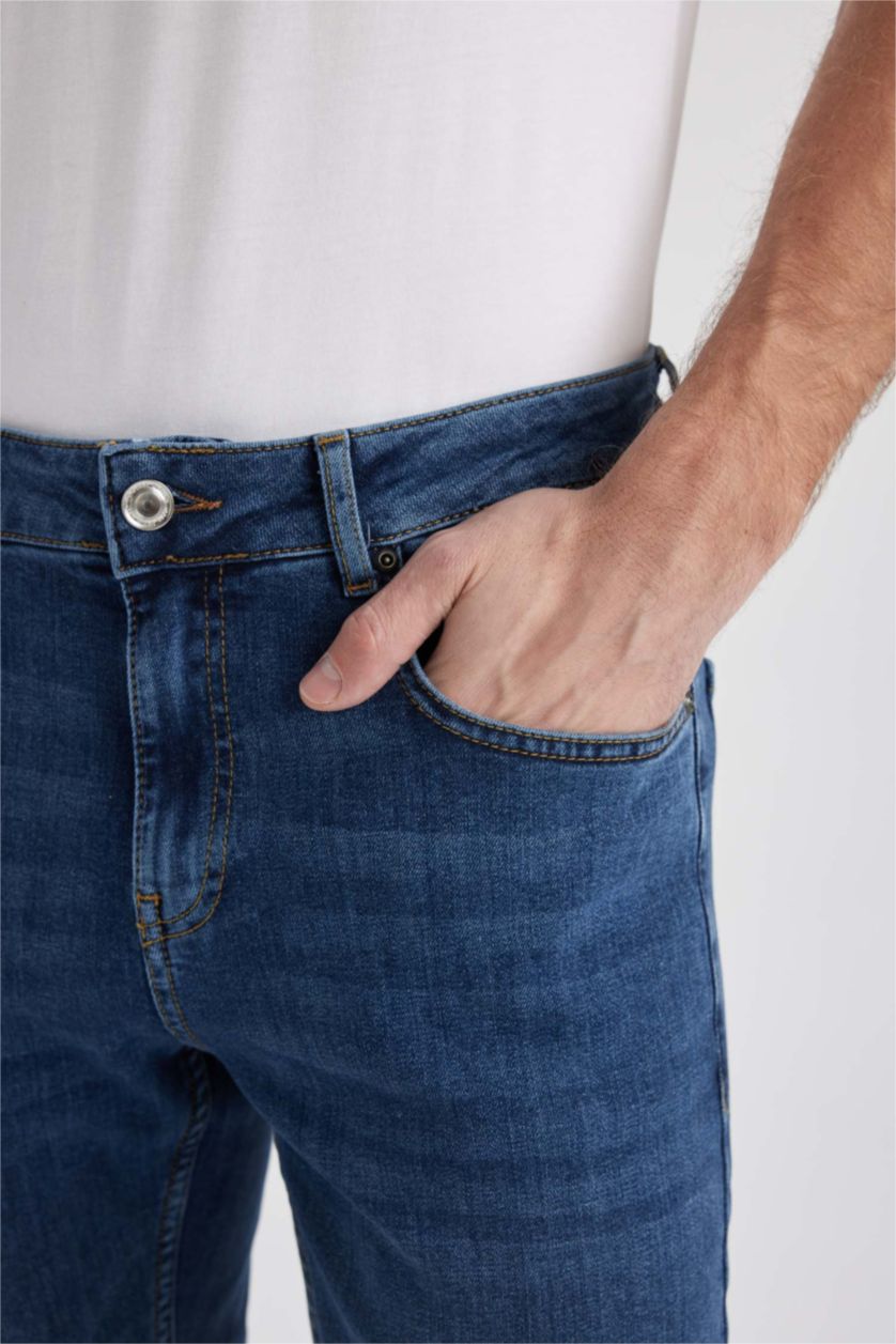 HOMME Bleu Pantalon Jean SERGIO - Coupe régulière Ourlet régulier