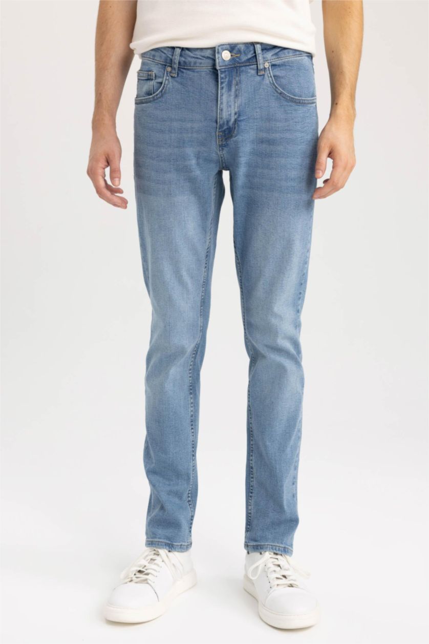 رجالي أزرق فاتح بنطلون جينز بيدرو سليم فيت برجل ضيقة