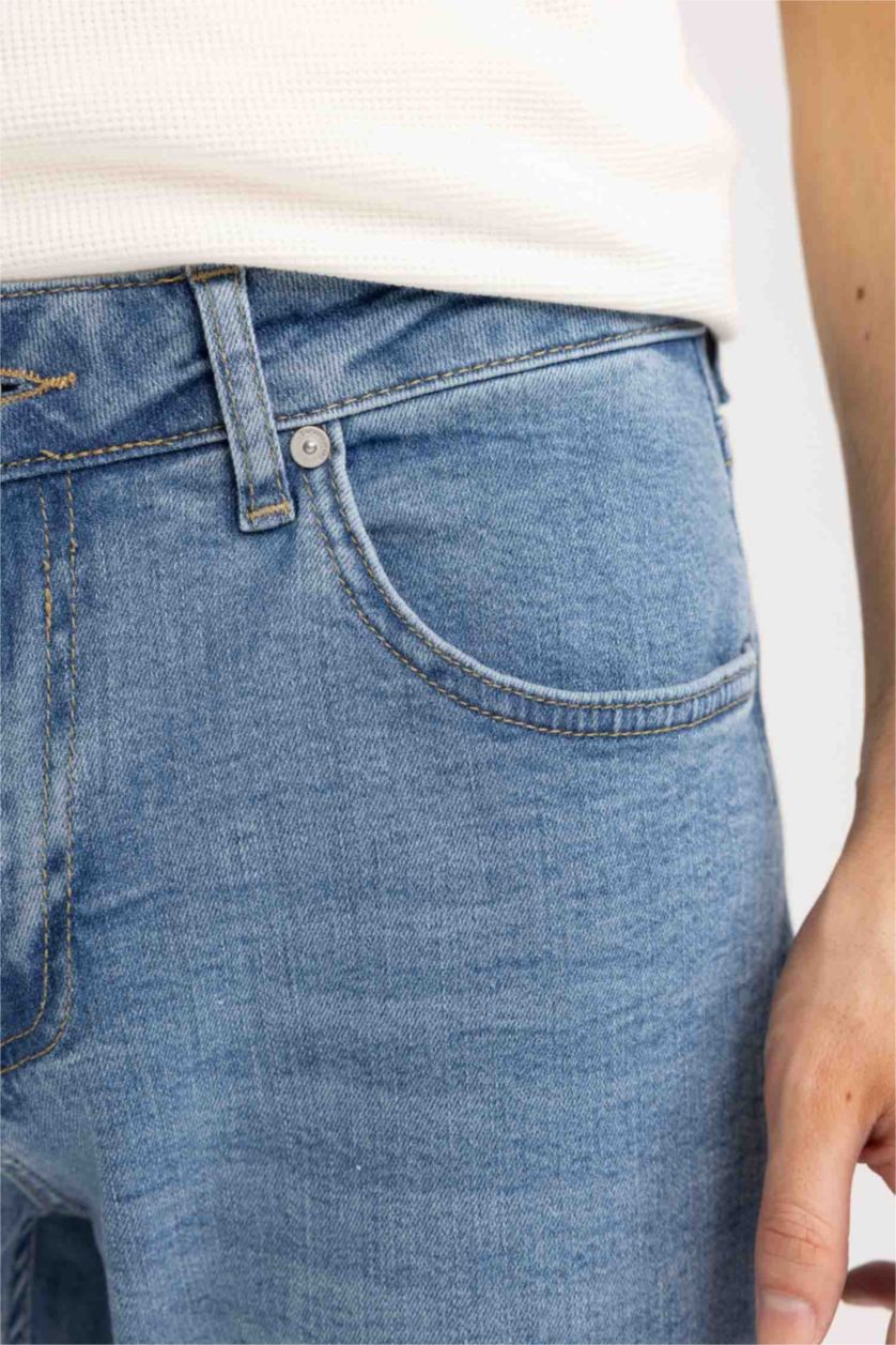 رجالي أزرق فاتح بنطلون جينز بيدرو سليم فيت برجل ضيقة