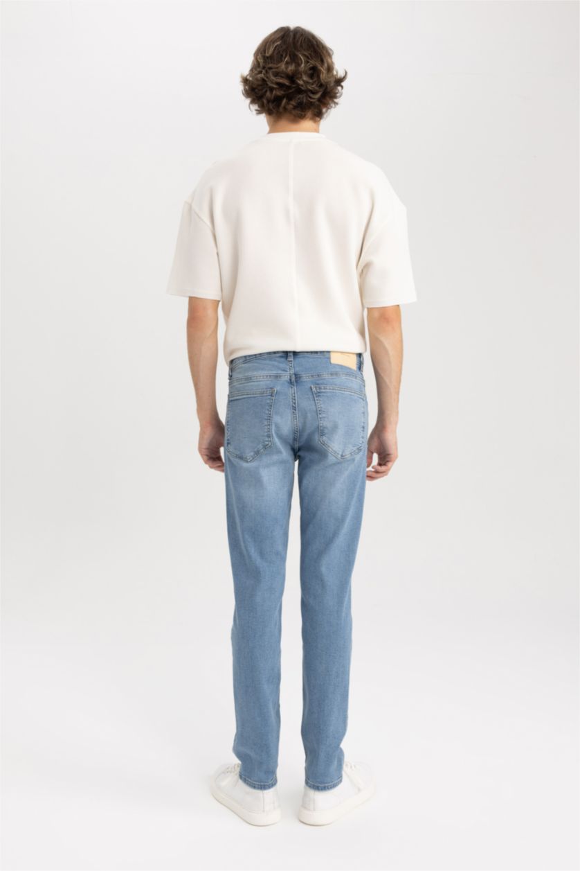 رجالي أزرق فاتح بنطلون جينز بيدرو سليم فيت برجل ضيقة