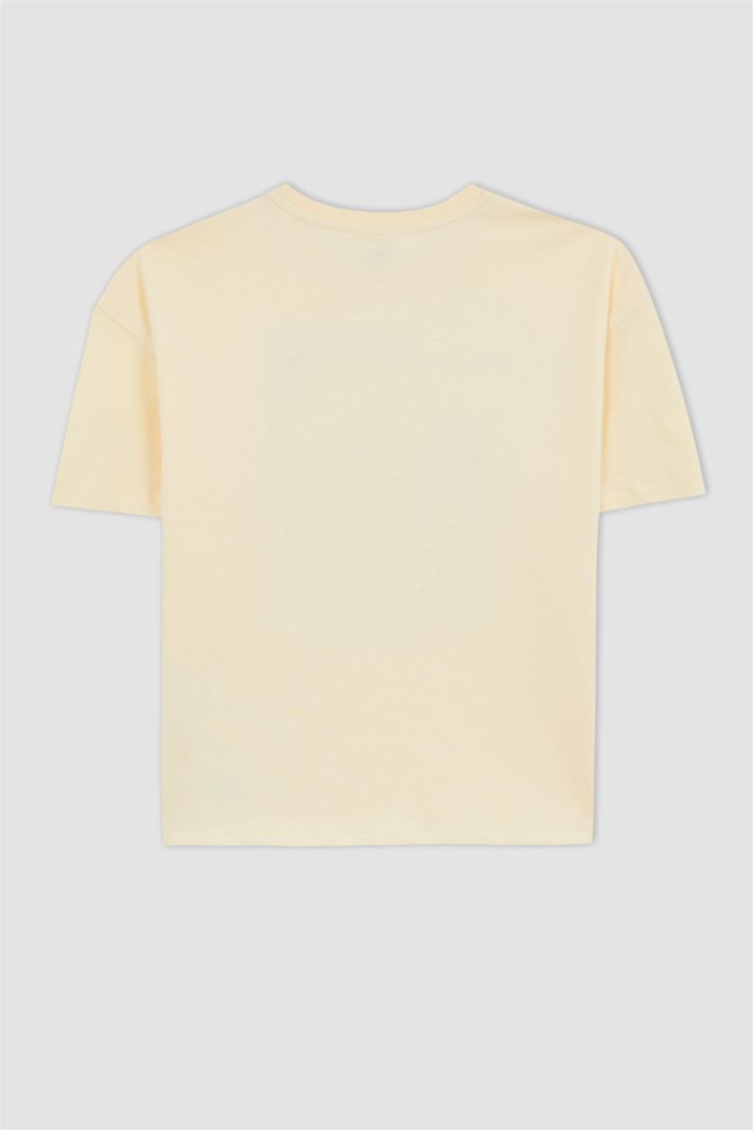 GIRLS & TEENS Light Yellow Girl Relax Fit Short Sleeve T-Shirt