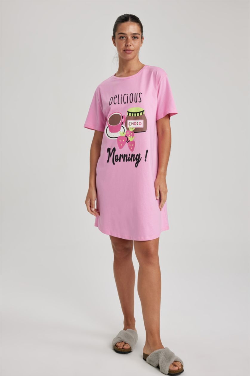 FEMME Rose Robe En Tricot Col rond