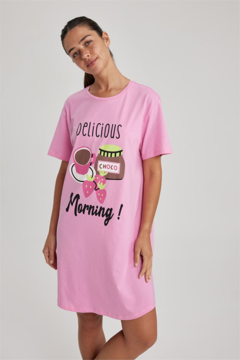 FEMME Rose Robe En Tricot Col rond