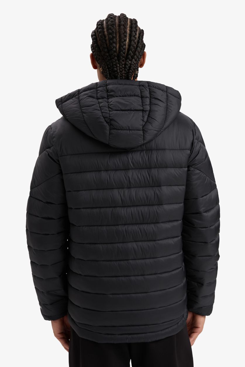 Erkek Siyah Su İtici Rüzgar Geçirmez Slim Fit Mont