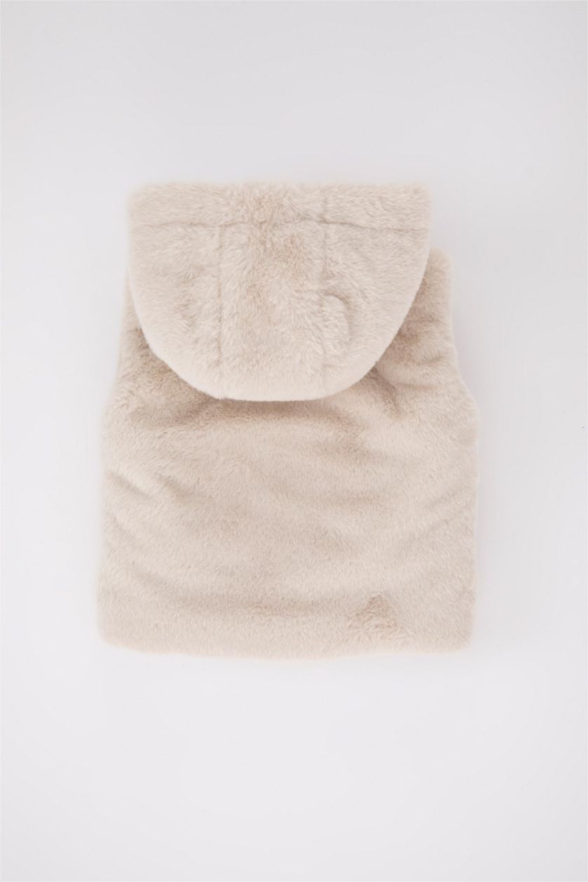 ДІВЧИНКА Слонова кістка Жилет стандартного крою з хутра для малюків дівчаток