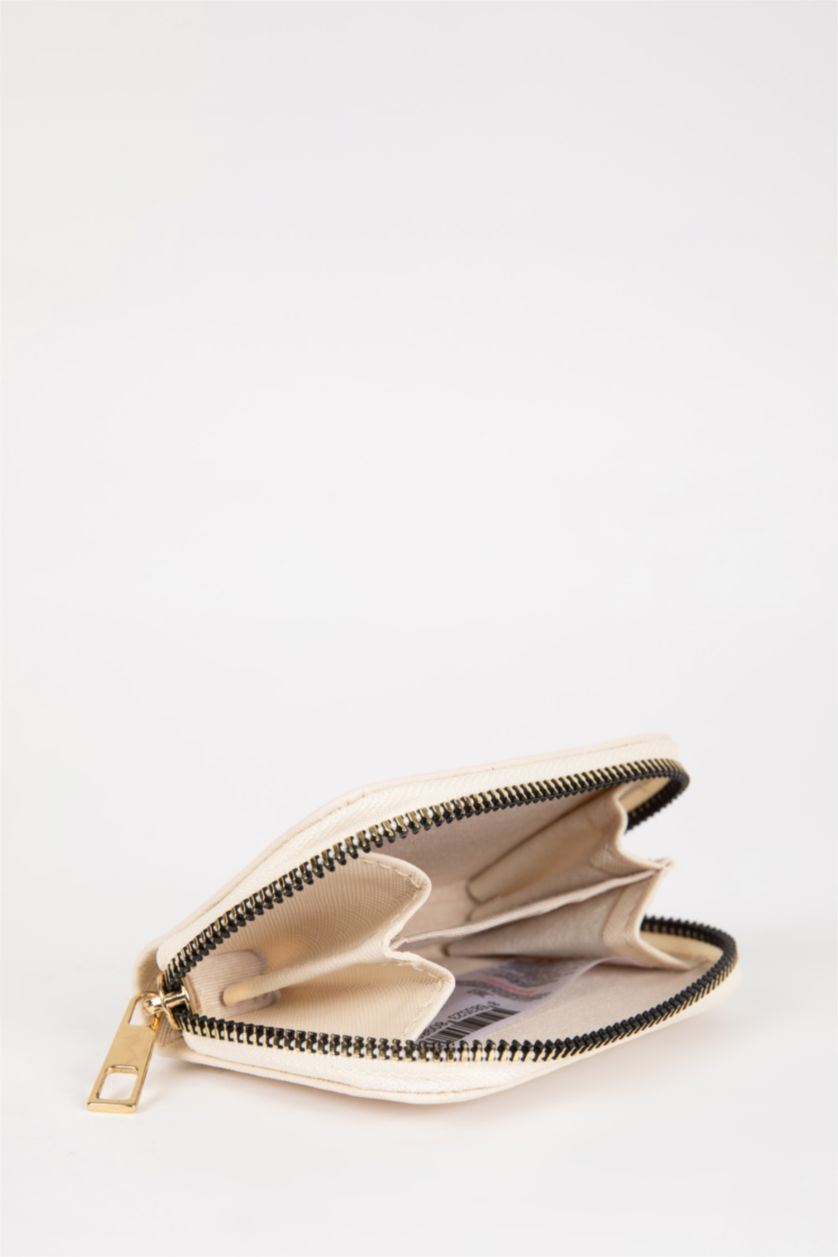 Kadın Bej Kadın Suni Deri Bozuk Para Cüzdan