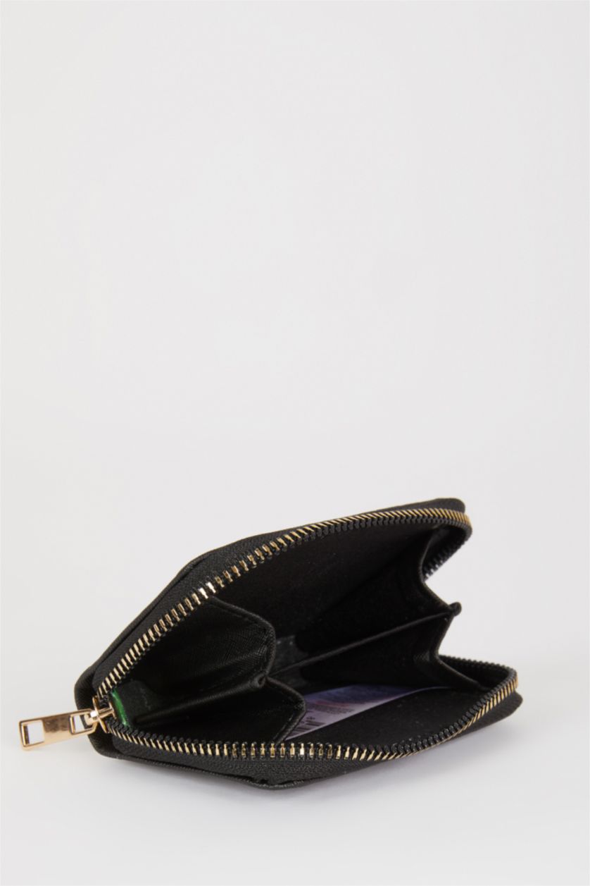 Kadın Siyah Kadın Suni Deri Bozuk Para Cüzdan