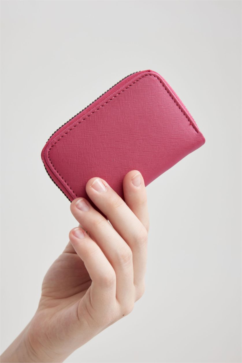 Kadın Fuşya Kadın Suni Deri Bozuk Para Cüzdan