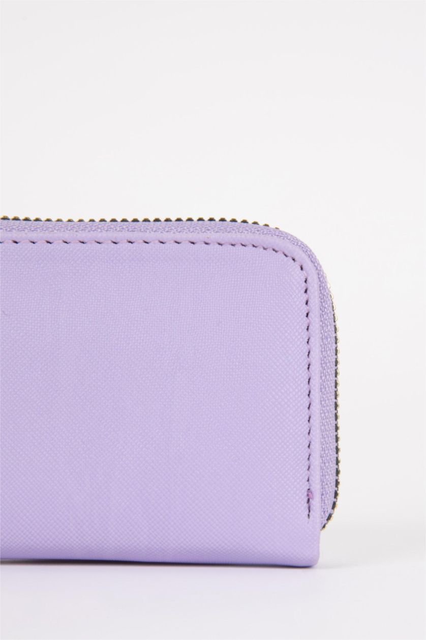 Kadın Lila Kadın Suni Deri Bozuk Para Cüzdan