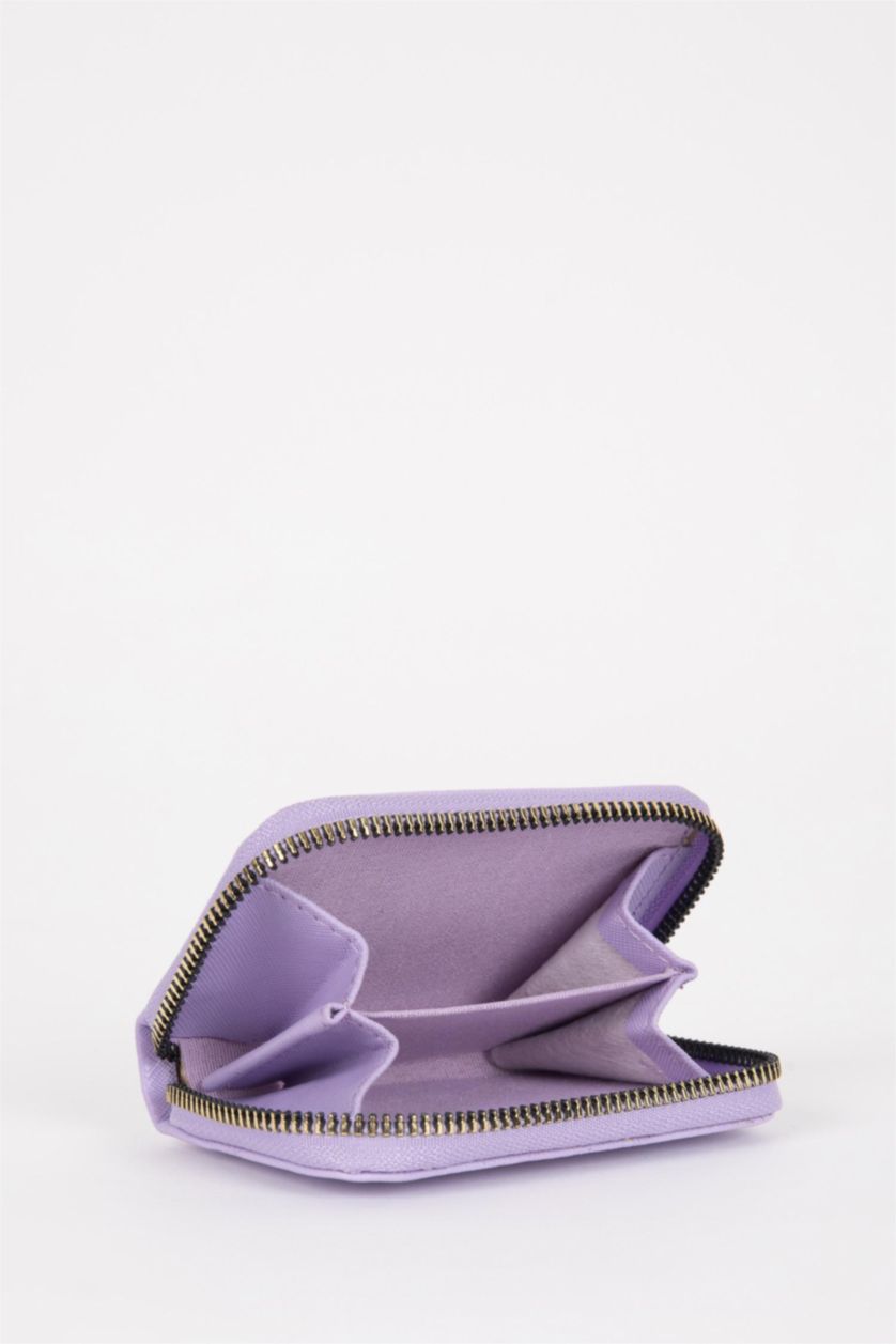 Kadın Lila Kadın Suni Deri Bozuk Para Cüzdan