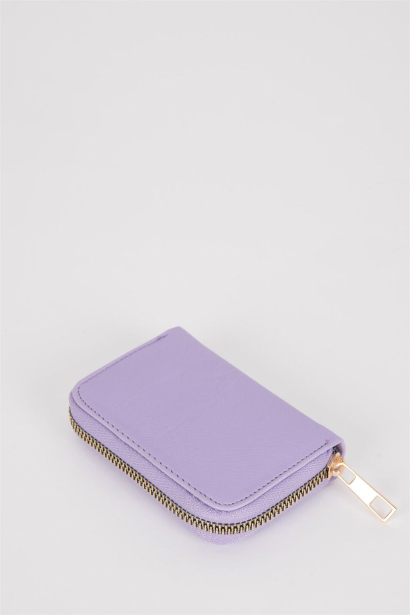 Kadın Lila Kadın Suni Deri Bozuk Para Cüzdan