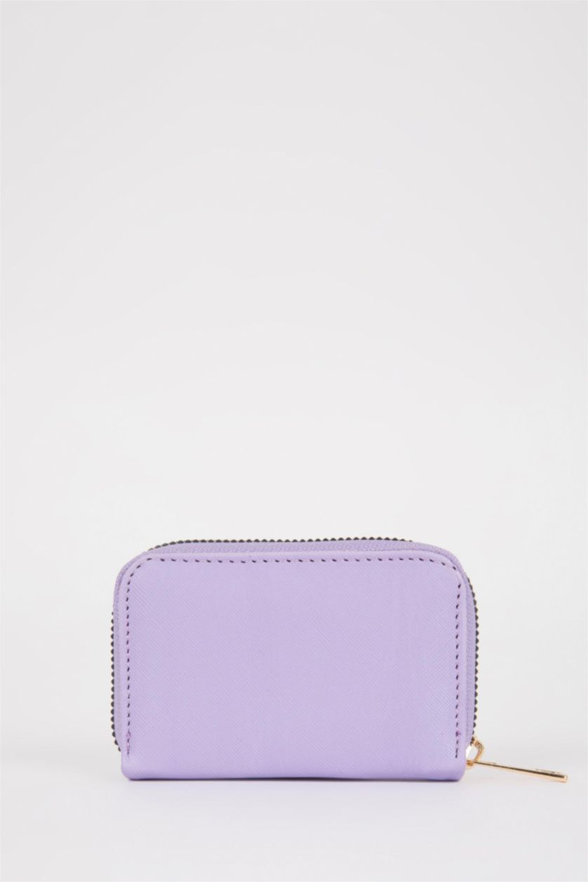 Kadın Lila Kadın Suni Deri Bozuk Para Cüzdan