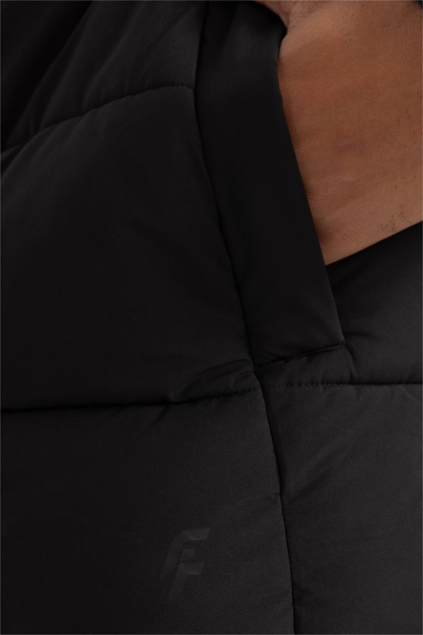 MAN Black DeFactoFit Waterproof Slim Fit Hooded Puffer Jacket