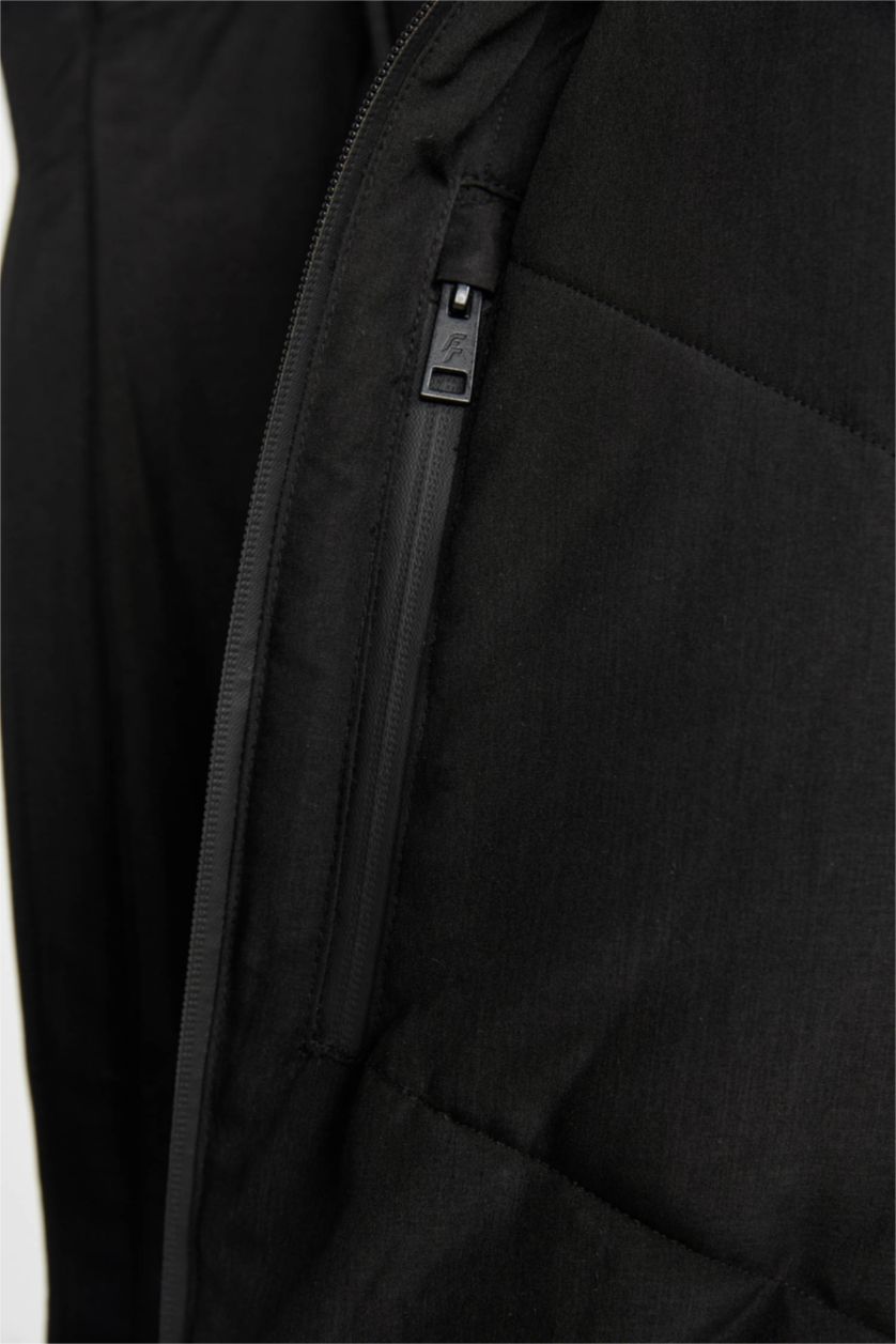 MAN Black DeFactoFit Water Repellent Slim Fit Hooded Puffer Jacket